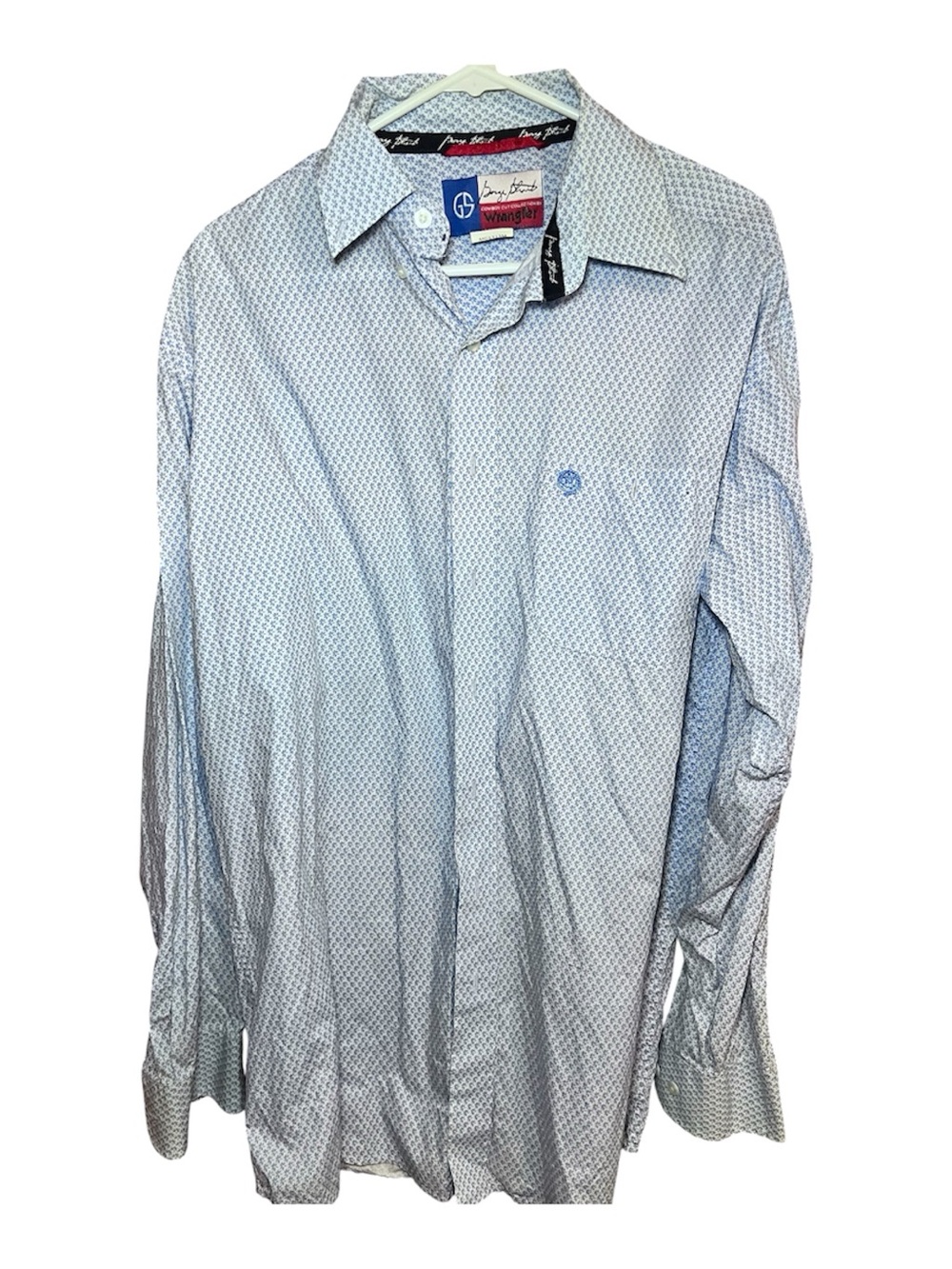 Geoffrey Beene Blue Micro-Pattern Men’s Dress Shirt
